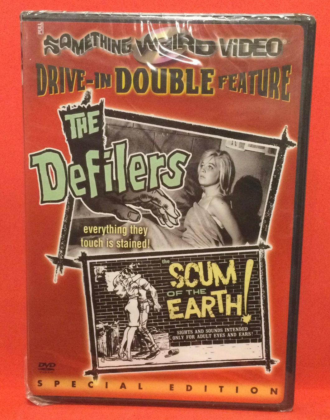 DEFILERS / SCUM OF THE EARTH - Drive in Double Feature DVD (SEALED)