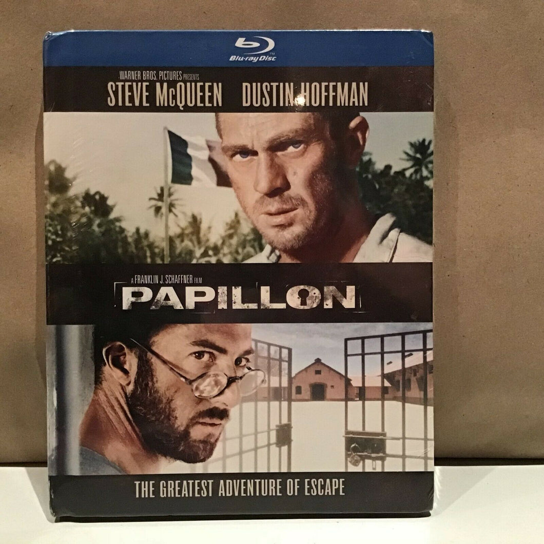 PAPILLON - BLU RAY - with DIGIBOOK - STEVE McQUEEN, DUSTIN HOFFMAN (SEALED)